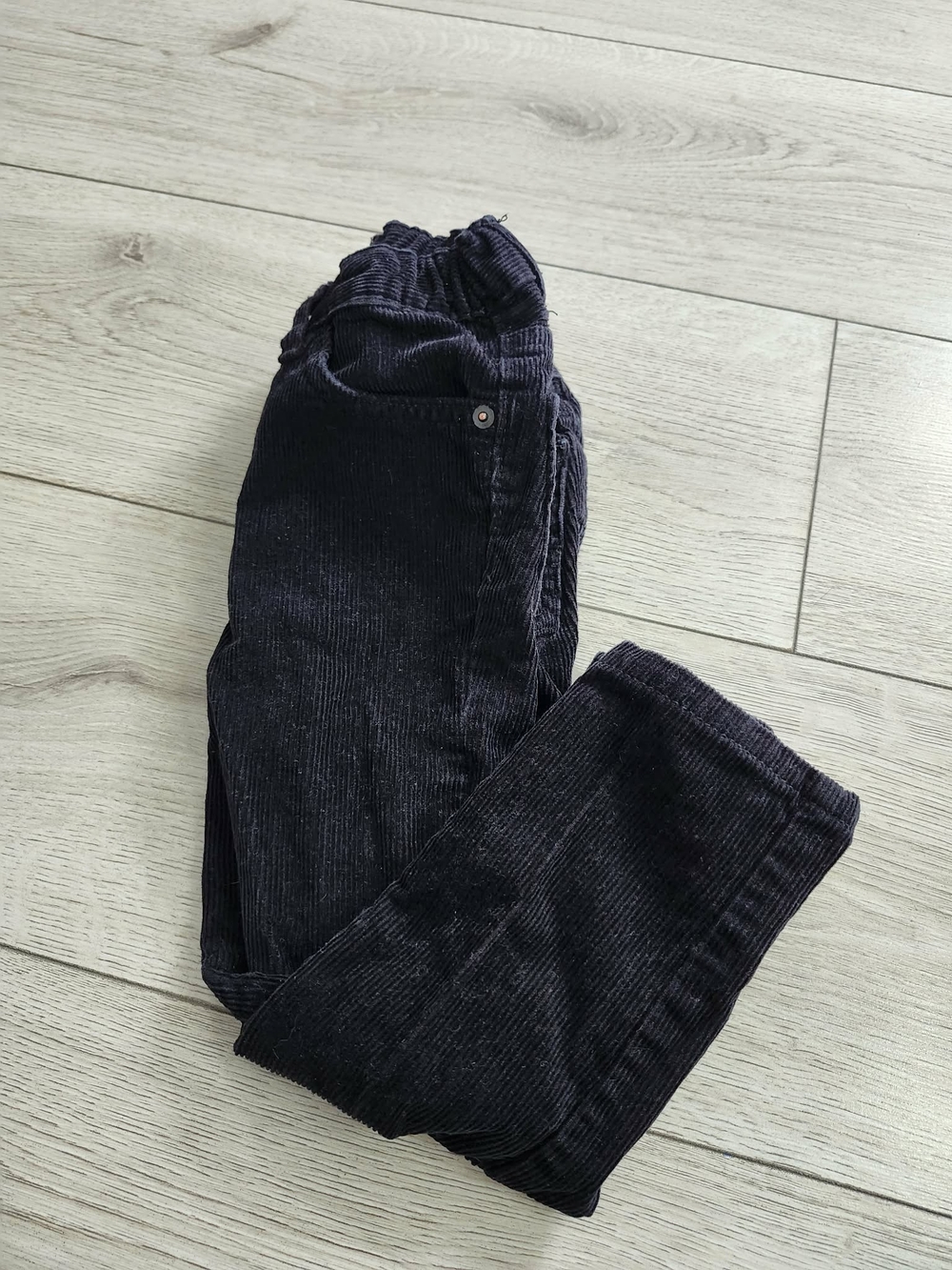 The Childrens Place Boys Dark Navy Blue Corduroy Pants Size 3T Elastic Waist 👖